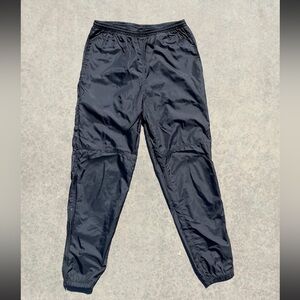 Vtg 90s Nike White Tag Unlined Windbreaker Pants M Blk Ankle Zip Y2K Gorpcore